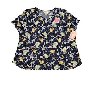 SCRUBSTAR Women's Magical Menagerie Scrub Top